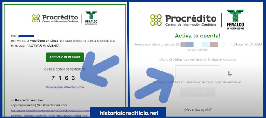 código pin procrédito en línea